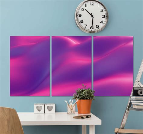 Modern purple and blue gradient modern art prints on canvas - TenStickers