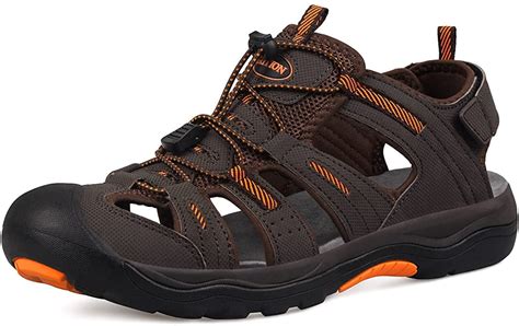 Buy GRITION Mens Outdoor Hiking Sandals Closed Toe Waterproof Fisherman ...