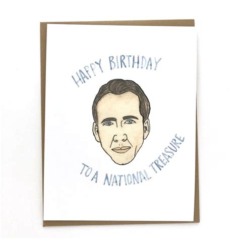 Nicholas Cage Birthday Card// Funny Birthday | Funny birthday cards ...