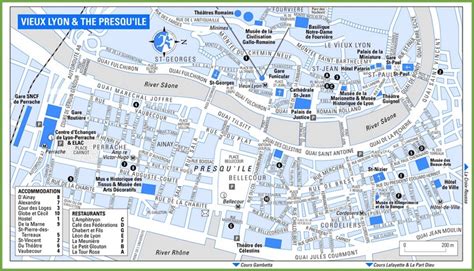 Lyon city centre map