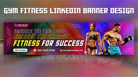 Fitness Company LinkedIn Banner Design Tutorial in Photoshop