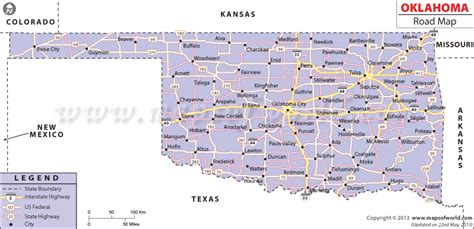 Oklahoma Road Map