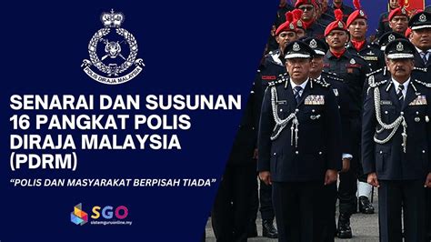 Senarai Dan Susunan 16 Pangkat Polis Diraja Malaysia(PDRM)