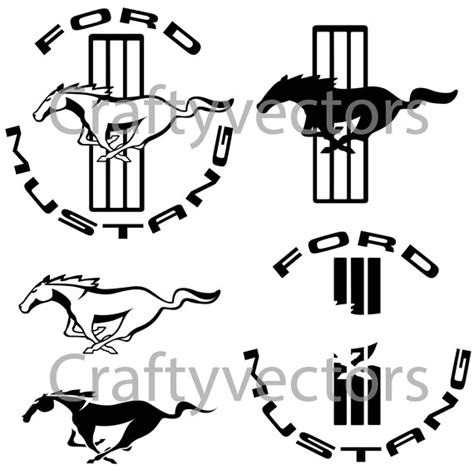 Ford Mustang Logos Vector