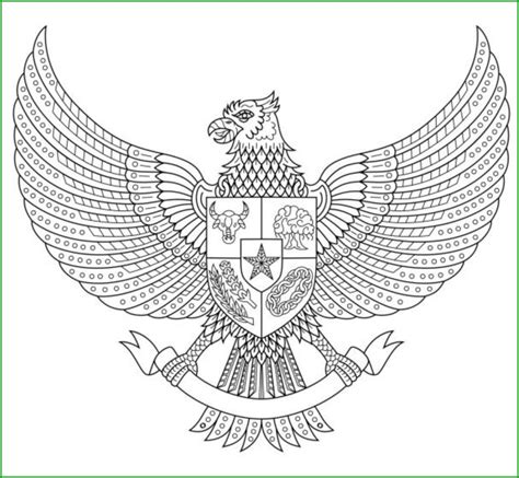 Mewarnai Gambar Lambang Garuda Pancasila Imagesee Otosection - Riset