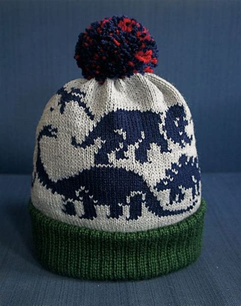 Dinosaur Bobble Hat | Kids knitting patterns, Knitting machine patterns, Hand knitting