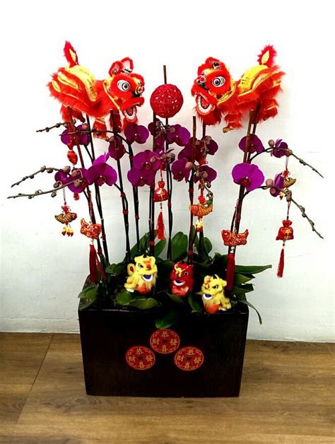 Chinese New Year Orchid Arrangement. Chinese New Year Party, Chinese New Year Decorations ...