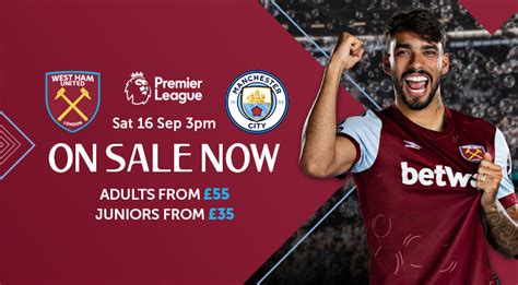 Man City tickets on General sale now! | West Ham United F.C.