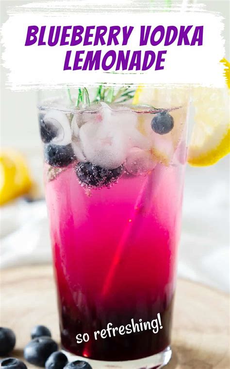 Blueberry Vodka Lemonade (easy cocktail recipe) - Vintage Kitchen Notes