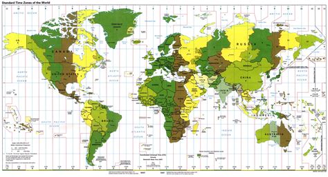 World time zones - Full size