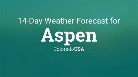 Aspen, Colorado, USA 14 day weather forecast