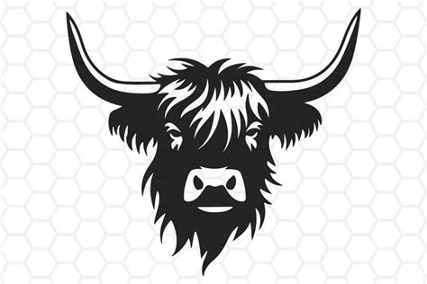 Highland Cow Silhouette SVG | Highland cow clipart