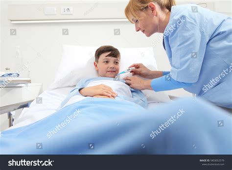 Happy Child Lying Bed Hospital Room Stock Photo 1803052579 | Shutterstock