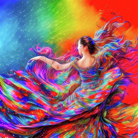 Rain dancer 2 Digital Art by Helkoryo Designs - Pixels