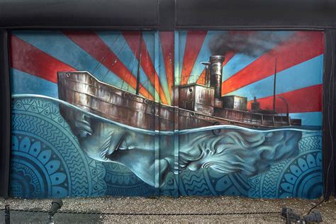 "Elysian Voyage" - mural by Beau Stanton in Miami, USA, 2016 | Street art, Wynwood, Miami art