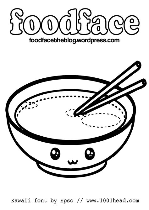 Kawaii Food Coloring Pages - Coloring Home