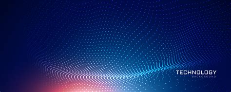 abstract blue technology particle background - Download Free Vector Art ...