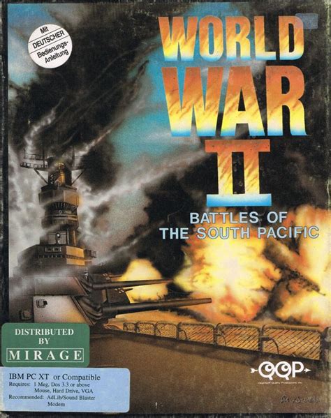 World War II: Battles of the South Pacific (1993) DOS box cover art - MobyGames