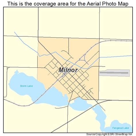 Aerial Photography Map of Milnor, ND North Dakota