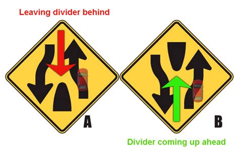 Top 10 DMV Questions - Divided Highway Signs