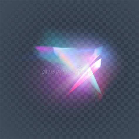 Overlay Rainbow Effect, Prism Crystal Light Refraction. Realistic ...