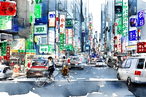 Tokyo AI Watercolor Graphic by Poster Boutique · Creative Fabrica