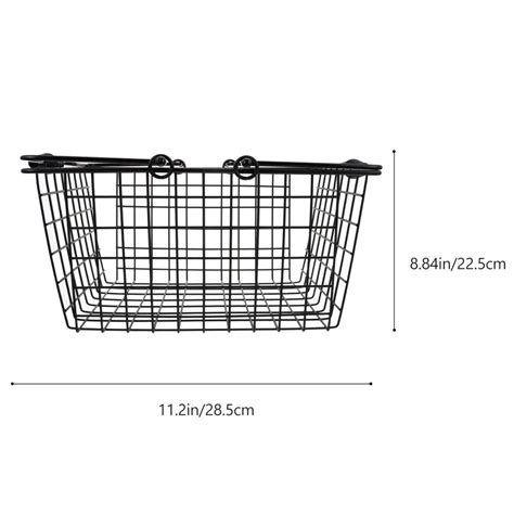 Deep Storage Bins Wrought Iron Shopping Basket Metal Cabinet | eBay