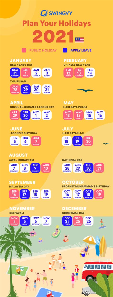 Here's Malaysia 2021 Long-Weekend Calendar For You To Start Planning ...