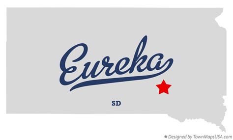 Map of Eureka, Aurora County, SD, South Dakota