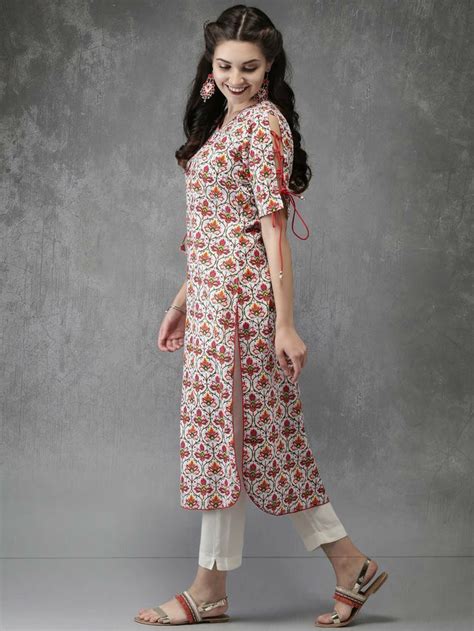 Straight Kurti for Women | Printed kurti designs, Long kurti designs ...