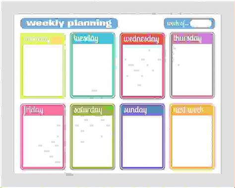 Free Weekly Schedule Template | Template Business