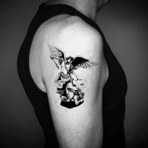 Archangel Michael Tattoo Stencil