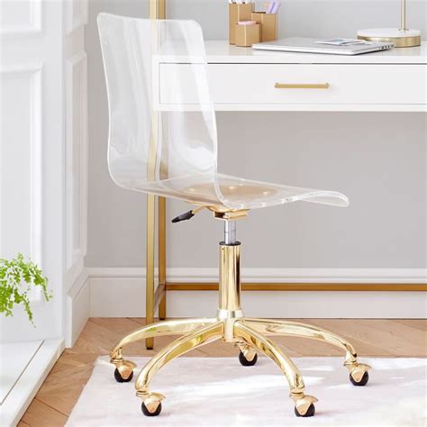 Piper acrylic swivel desk chair acrylic – Artofit