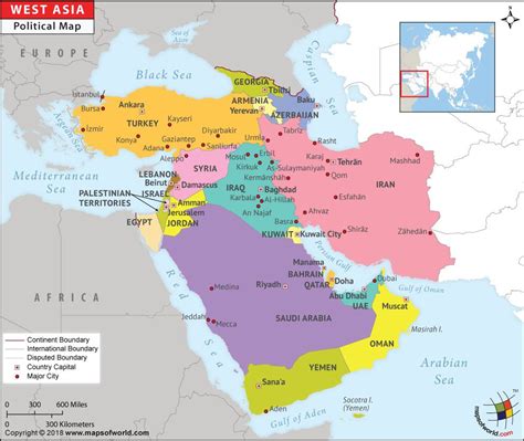 West Asia Political Map