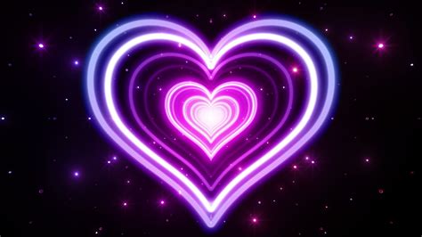 Neon Purple Heart: A Stunning 4K Ultra HD Wallpaper