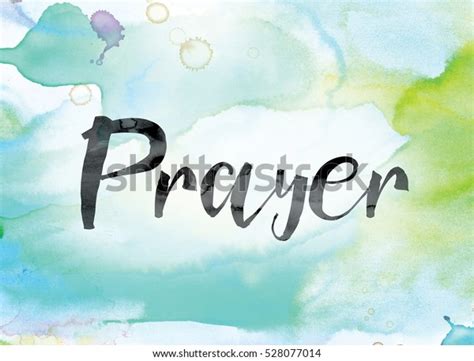 Word Prayer Painted Black Ink Over Stock Illustration 528077014