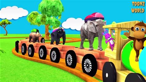 Animal Train | CARTOON VIDEO FOR KIDS | ANIMATED VIDEO FOR KIDS | ToonZ World - YouTube