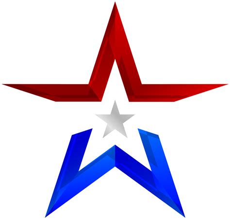 Cool Red White and Blue Star Logo - LogoDix