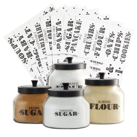 Buy 154 Farmhouse Food Storage Labels for Pantry Containers, Preprinted ...