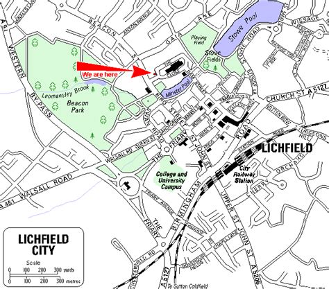 Map of Lichfield