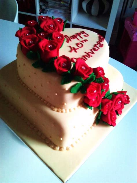 Ruby Wedding Anniversary - CakeCentral.com