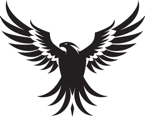 Premium Vector | Graceful winged majesty vector eagle eagle eye emblem black vector icon