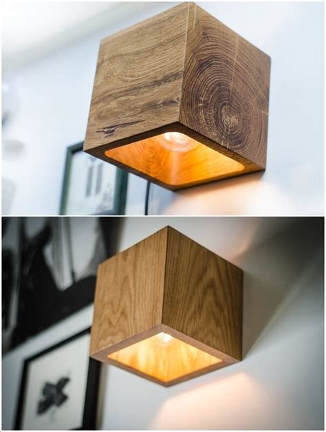 10 Creative and Unique DIY Wall Lamps | Wall lamps diy, Diy sconces, Wood lamps