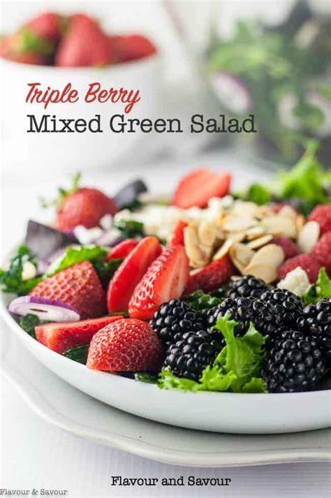 Mixed Green Salad with Berries - Flavour and Savour