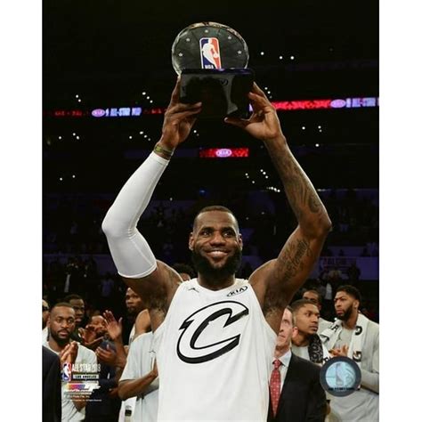 LeBron James with the MVP Trophy 2018 NBA All-Star Game Photo Print (8 ...