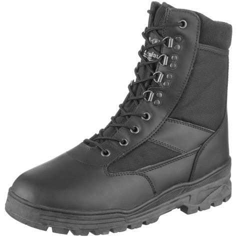 MIL-COM PATROL BLACK Leather Tactical Mens Security Army Combat Boots 4-13 £36.95 - PicClick UK