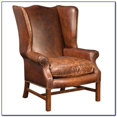 Brown Leather Wingback Armchair - Chairs : Home Design Ideas #qLYjvZPY3P