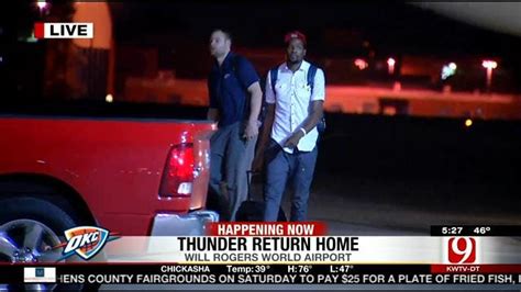 Fans Welcome OKC Thunder Players Home