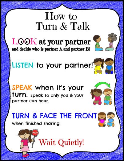 PRINTABLE - How to Turn and Talk - Simplek12