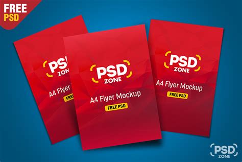Multiple Flyer Mockup PSD - PSD Zone